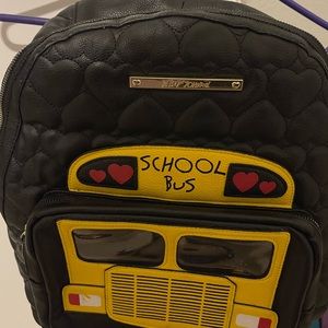 Betsey Johnson school bus backpack